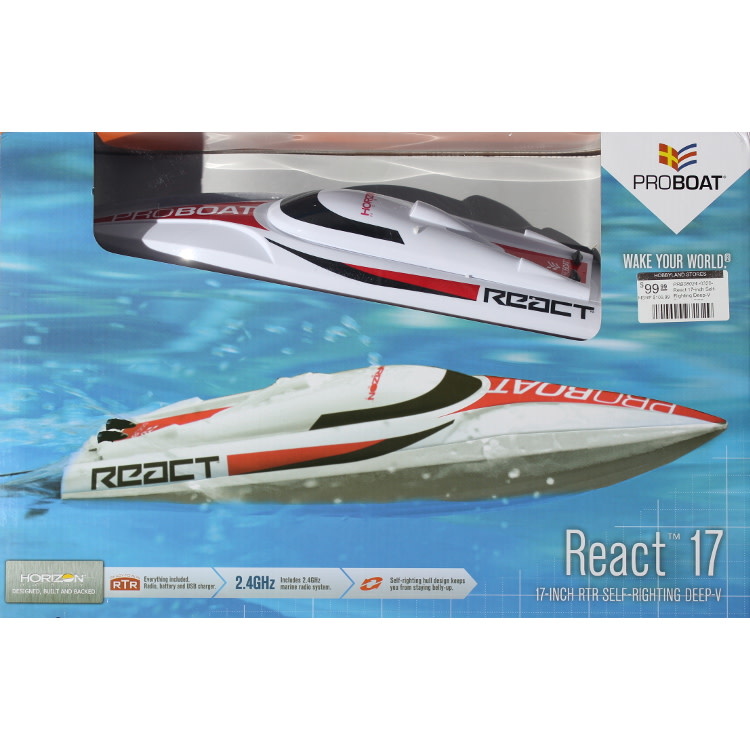 React 17-inch Self-Righting Deep-V Brushed:RTR