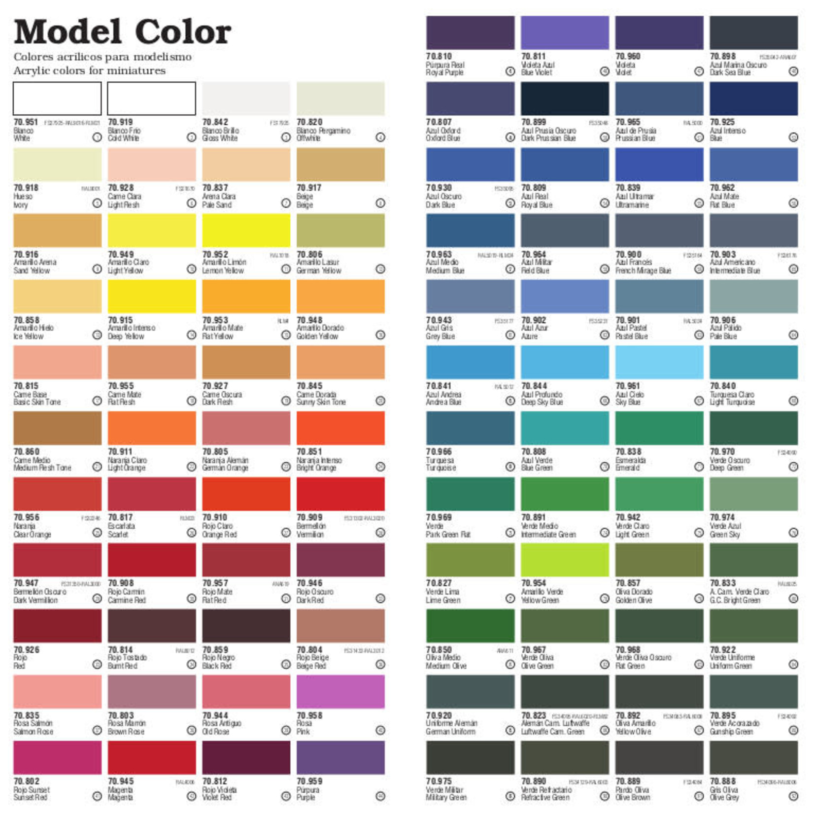 Vallejo Model Color Paints Full Range Combined Fast Shipping