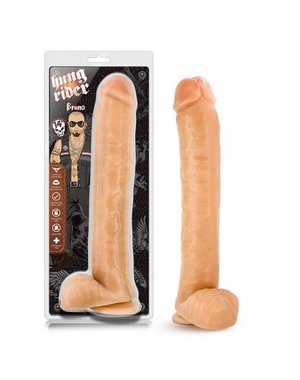 BLUSH NOVELTIES Hung Rider Bruno Dildo With Balls 14in - Vanilla