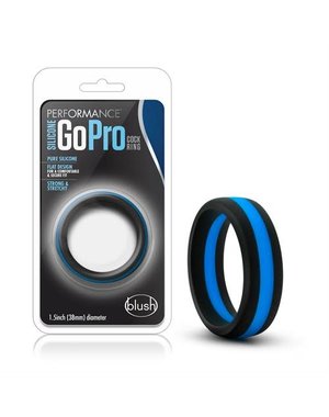 BLUSH NOVELTIES GO PRO, SILICONE  BLK/BLU