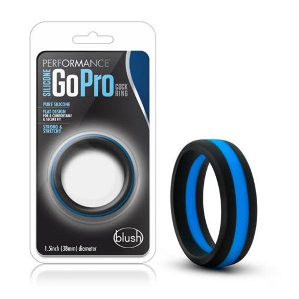 BLUSH NOVELTIES GO PRO, SILICONE  BLK/BLU