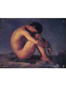  YOUNG MAN BY SEA SPLASH ART PRINT