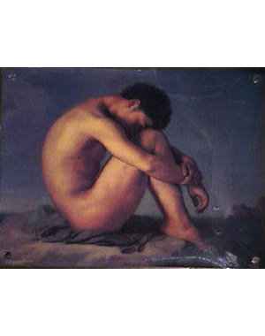  YOUNG MAN BY SEA SPLASH ART PRINT