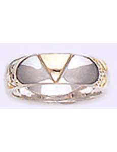  SMOOTH SS W/ 14K YELLOW TRIANGLE, 12