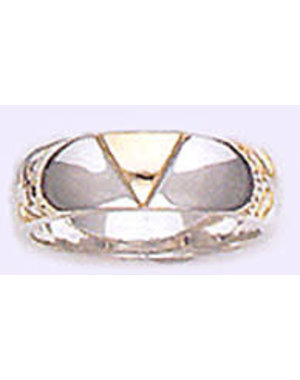  SMOOTH SS W/ 14K YELLOW TRIANGLE, 12