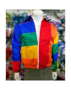  QUILTED RAINBOW FLAG JACKET, X-Large