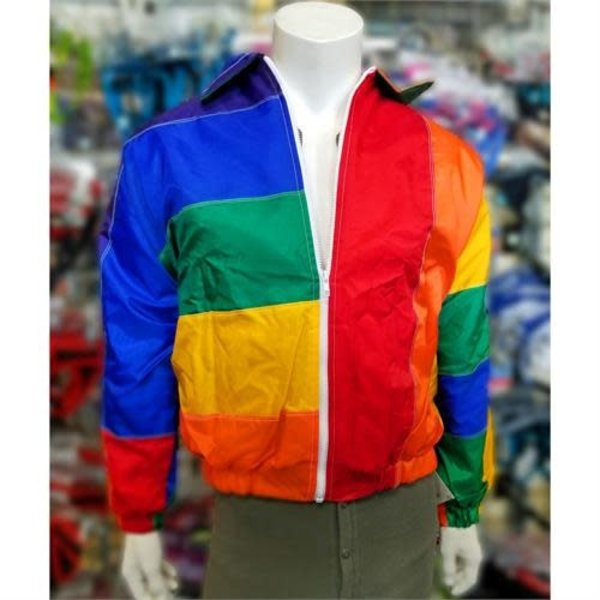 QUILTED RAINBOW FLAG JACKET, X-Large