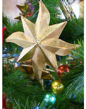  GOLD LEAF STAR & SNOWFLAKE SET