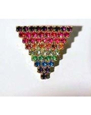 JEWELRY BY PONCE TRIANGLE RHINESTONE PRIDE PIN