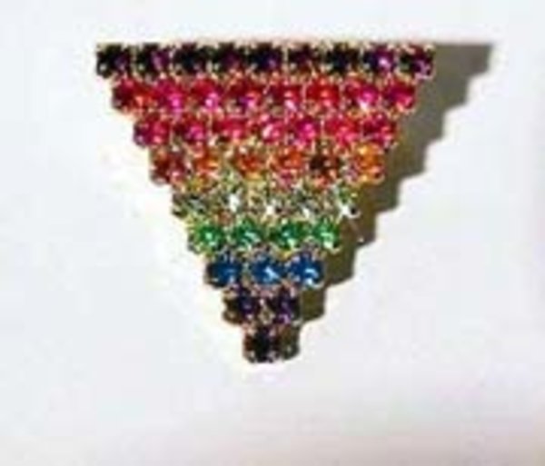JEWELRY BY PONCE TRIANGLE RHINESTONE PRIDE PIN