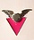 WINGED PINK TRIANGLE PIN
