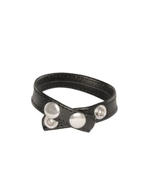 IGNITE 3 SNAP LEATHER COCK RING