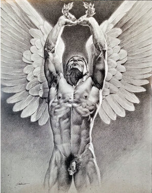 VICTOR GADINO VICTOR GADINO VICTORIOUS ANGEL PRINT