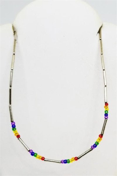 SILVER SEED BEAD NECKLACE