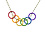 LARGE RAINBOW RINGS NECKLACE