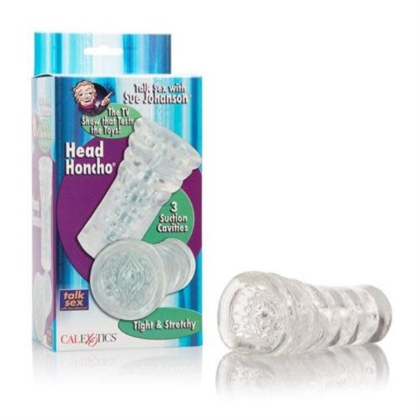 CalExotics SUE JOHANSON HEAD HONCHO STROKER CLEAR