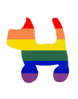 RAINBOW RAINBOW DOG STICKER