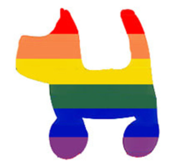 RAINBOW RAINBOW DOG STICKER