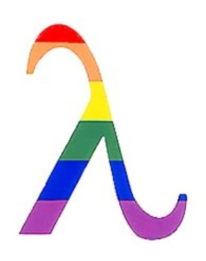 RAINBOW RAINBOW LAMBDA SYMBOL STICKER
