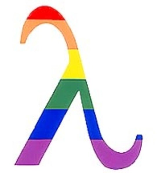 RAINBOW RAINBOW LAMBDA SYMBOL STICKER