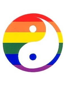 RAINBOW YIN YANG STICKER