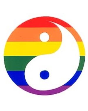 RAINBOW YIN YANG STICKER