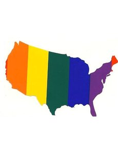 RAINBOW Rainbow USA Sticker