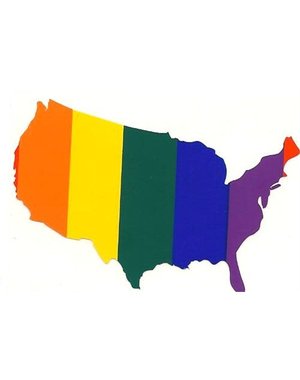 RAINBOW Rainbow USA Sticker