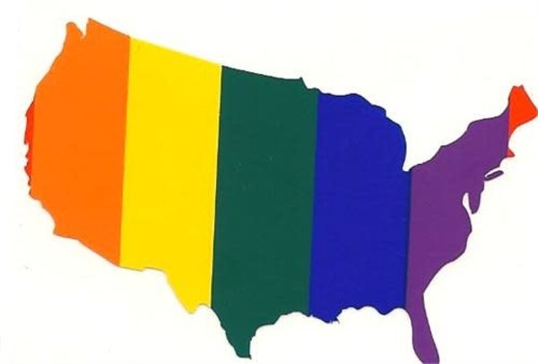 RAINBOW Rainbow USA Sticker