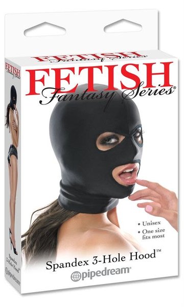 PIPEDREAM PRODUCTS FETISH FANTASY SPANDEX 3 HOLE HOOD