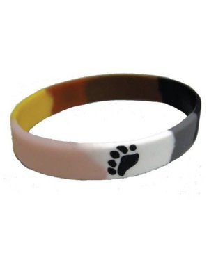  SILICONE BEAR PRIDE BRACELET
