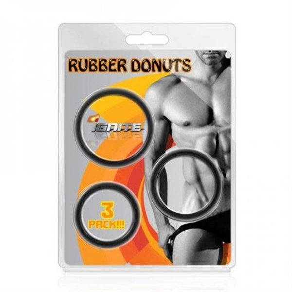SI NOVELTIES RUBBER COCK RINGS 3 PK
