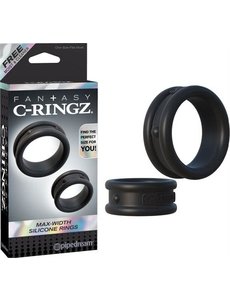 PIPEDREAM PRODUCTS FCR MAX WIDTH SILICONE RINGS BLACK