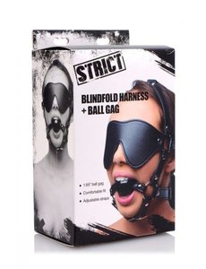 STRICT STRICT BLINDFOLD HARNESS WITH BALL GAG