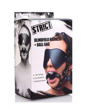 STRICT STRICT BLINDFOLD HARNESS WITH BALL GAG