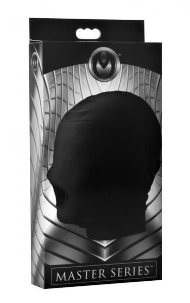 MASTER SERIES MASTER SERIES DISGUISE OPEN MOUTH HOOD WITH PADDED BLINDFOLD