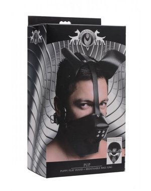 XR Brands MASTER SERIES PUP PUPPY HOOD W BALL GAG