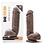 DR SKIN DR SKIN MR D DILDO WITH BALLS 8.5" CHOCOLATE