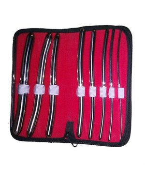  HEGAR 8 INCH URETHRAL SOUNDS SET CURVE