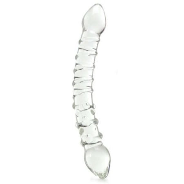 GLAS DOUBLE TROUBLE GLASS DILDO