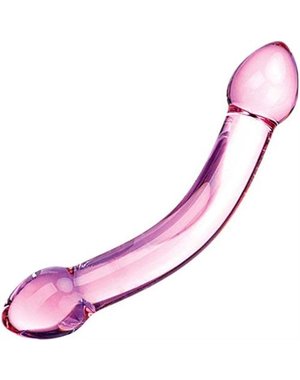 GLAS DOUBLE TROUBLE PURPLE DILDO