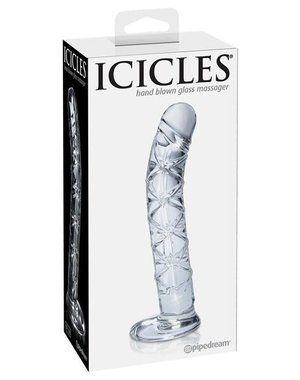 Icicles ICICLES NO60 GLASS G-SPOT & P-SPOT DILDO 6 inch CLEAR