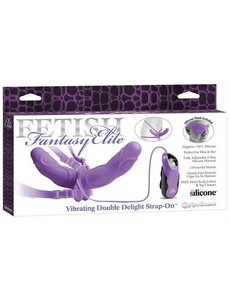 FETISH FANTASY FETISH FANTASY ELITE VIBRATING DOUBLE DELIGHT SILICONE STRAP ON