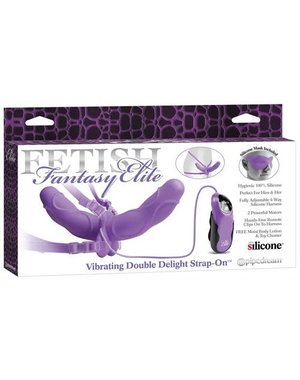 FETISH FANTASY FETISH FANTASY ELITE VIBRATING DOUBLE DELIGHT SILICONE STRAP ON