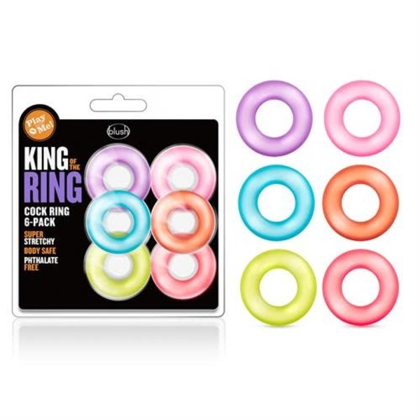 BLUSH NOVELTIES PLAY WITH ME KING OF THE RING 6PK