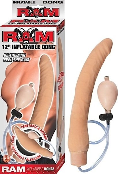 NASSTOYS RAM 12" INFLATABLE DONG FLESH