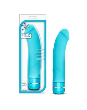 BLUSH NOVELTIES LUXE BEAU VIBRATING SILICONE DILDO 8.5" BLUE