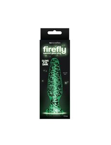 NASSTOYS FIREFLY TAPERED GLASS BUTT PLUG 4.5inch GLOW IN THE DARK