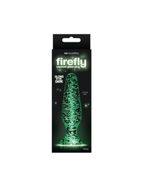 NASSTOYS FIREFLY TAPERED GLASS BUTT PLUG 4.5inch GLOW IN THE DARK