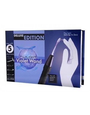  ZEUS DELUX TWILIGHT VIOLET WAND WITH 5 ATTACHMENTS